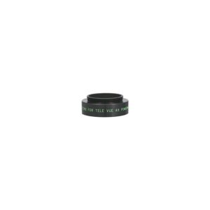 TeleVue PMT-4201 T-ring adapter black metal adapter ring with male T2 thread for Tele Vue 4x Powermate 2 inch on white background