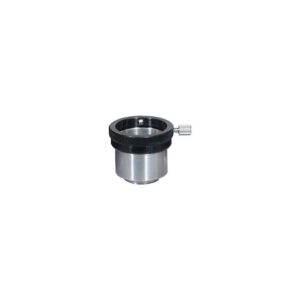 TeleVue Questar adapter, 1.25", black-silver adapter with knurled ring and side set screw on white background
