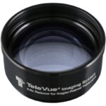 TeleVue Reducer 0.8x NPR close-up of the front lens and black housing of the TeleVue Imaging System 0.8x reducer for Nagler-Petzval telescopes
