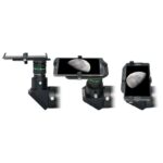 TeleVue Smartphoneadapter FoneMate achteraanzicht van de montageplaat met ronde oculairopening en verstelbare railconstructie