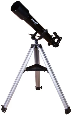Levenhuk Skyline BASE 70T refractor on adjustable aluminum tripod with alt-azimuth mount and accessory tray