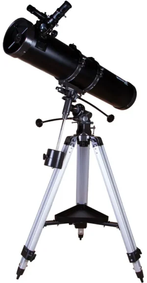 Levenhuk Skyline PLUS 130S Setup with Optical Tube on Equatorial Mount and Aluminum Tripod