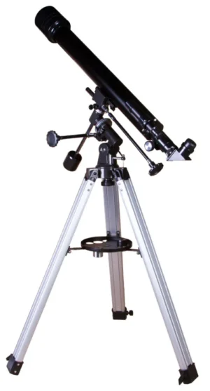 Levenhuk Skyline PLUS 60T main setup with optical tube on equatorial mount and aluminum tripod