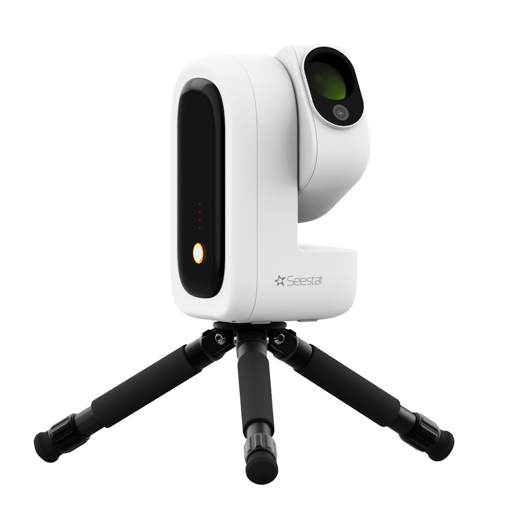 ZWO Seestar S50 Pro 2 zwo seestar s50 pro 1 ZWO Seestar S50 Pro met geopende telelens en groothoekcamera