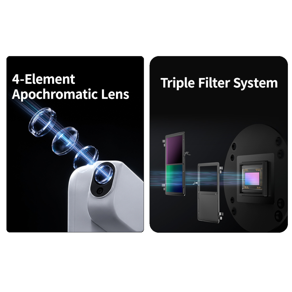 ZWO Seestar S50 Pro 15 zwo seestar s50 pro 5 Vierlenzige apochromaat en drievoudig filtersysteem van de ZWO Seestar S50 Pro