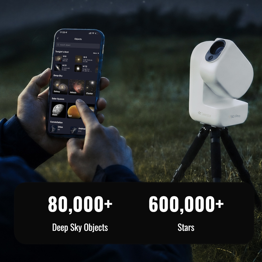 ZWO Seestar S50 Pro 19 zwo seestar s50 pro 7 Schermen van de Seestar-app voor de ZWO Seestar S50 Pro met objectplanning