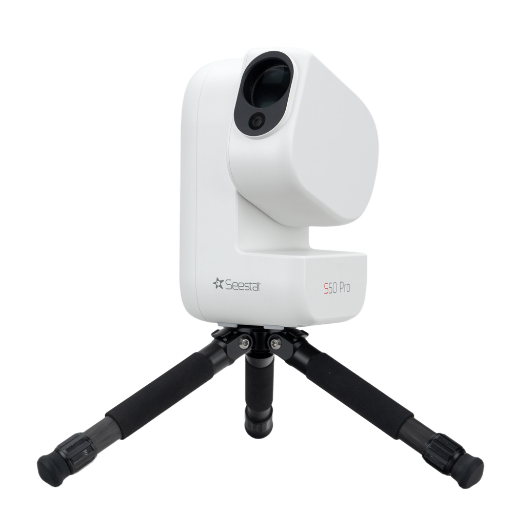 ZWO Seestar S50 Pro 1 zwo seestar s50 pro ZWO Seestar S50 Pro slimme telescoop op statief, vooraanzicht