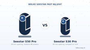 Seestar S50 Pro vs S30 Pro: welke Seestar past bij jou?