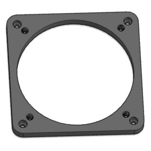 Vlakke focuserbasis met stelschroeven voor 3 inch focuser, voor zelfbouw | Starlight