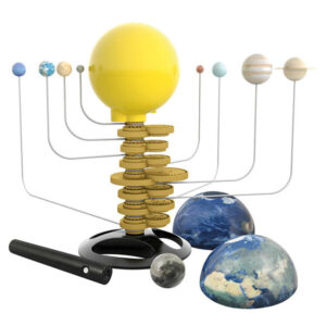 Buki Solar System Mobile, gemotoriseerd zonnestelsel met lichtgevende zon